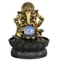 Plushdecor intérieur éléphant dieu Statue résine fontaine Ganesh Ganesha fontaine d'eau décoration de la maison écologique Feng Shui