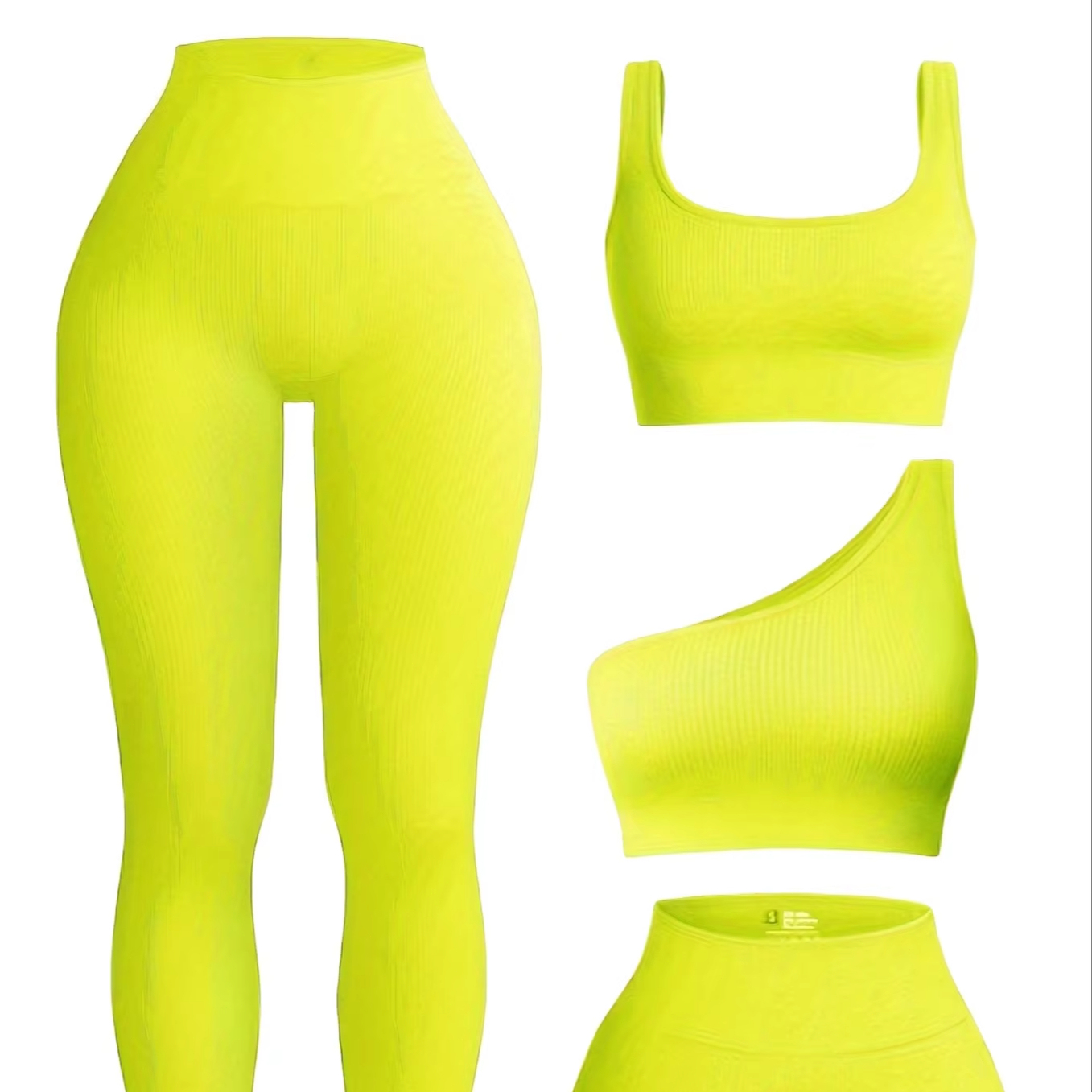 High Quality Women's Yoga Sports Bra Leggings 2-Piece Set Breathable Seamless Nylon/Spandex Print Elastic Waist Logo Front/Waist