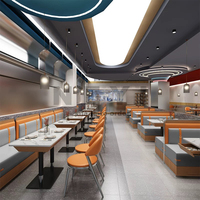 Mobilier de boulangerie moderne en bois, design d'intérieur de café avec comptoir de desserts en pierre pour centre commercial ou école