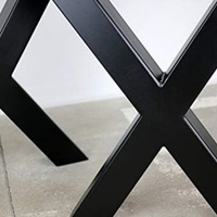 Pieds de meubles en métal simples, robustes et modernes pour bureaux, tables, tables basses et tables à manger (vente en gros)