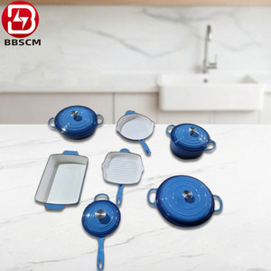 <span class=keywords><strong>Cocotte</strong></span> <span class=keywords><strong>en</strong></span> <span class=keywords><strong>fonte</strong></span> émaillée, écologique, compatible lave-vaisselle et micro-ondes, essentiel pour la cuisine, les restaurants, l'usage domestique et les buffets - Product Image 3
