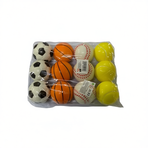 Palline in spugna MNJ da 6 cm, 12 pezzi, palline sportive assortite per il gioco dei bambini - Product Image 2