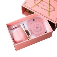 Ensemble cadeau de tasses personnalisées avec logo, vente flash classique, tasse à café en céramique sans BPA, 401-500 ml, couvercle à contrôle de température, cuillère
