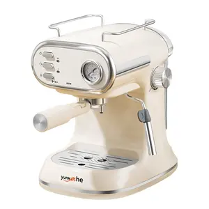 2022 sıcak satış Retro tasarım kahve makinesi 15 Bar fasulye fincan kahve makinesi