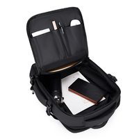 Sac à dos pour ordinateur portable 16 pouces multifonctionnel, imperméable, extensible, grande capacité, bretelles incurvées, léger