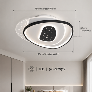 Modern Dimmable <b>Led</b> Ceiling <b>Light</b> With Remote Tri Color Acrylic Iron <b>For</b> Bedroom Living <b>Room</b> Home Decor Surface Mount - Product Image 3