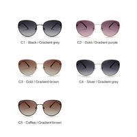 Lunettes de soleil polarisées pour femmes, surdimensionnées, style œil de chat, monture en métal, pour la conduite et les voyages