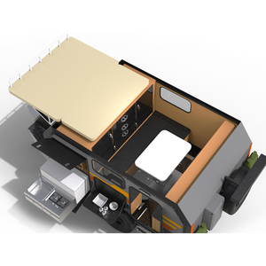 Remolque de <span class=keywords><strong>Camping</strong></span> Ligero <span class=keywords><strong>para</strong></span> Exteriores, <span class=keywords><strong>con</strong></span> Puerta de Entrada, Cocina, Puntos de Anclaje, Piso Duro, Todoterreno - Product Image 5