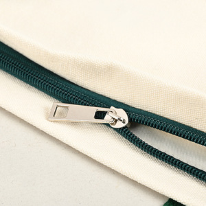 Sac fourre-tout en <span class=keywords><strong>toile</strong></span> vert contrastant avec larges bretelles, grande capacité, poche avant, sac à bandoulière réutilisable pour le shopping - Product Image 4