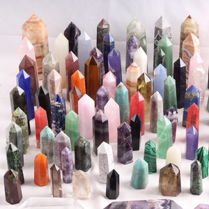 Đá <span class=keywords><strong>Citrine</strong></span> tự nhiên đánh bóng bán buôn, tháp thạch anh vàng, tháp pha lê chữa bệnh, đũa đá trang trí nhà cửa - Product Image 1