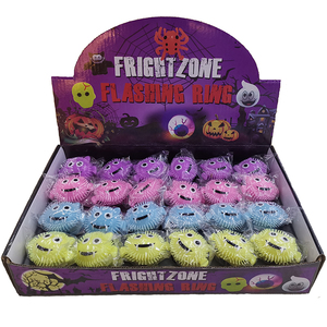 Fantasma di Halloween e zucca LED lampeggiante anello da dito materiale PVC per feste di Halloween - Product Image 2