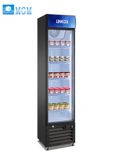 Refrigerador Pequeño y Estrecho para Bebidas, Vitrina para Cerveza Fría, Refrigerador Comercial Vertical con Ventilador, Exhibidor de Bebidas Frías con Puerta de Vidrio - Product Image 3
