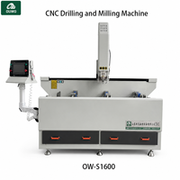 Machine de perçage et de fraisage CNC à servo-moteur OUWO pour la fabrication de fenêtres en aluminium pour usine de murs-rideaux