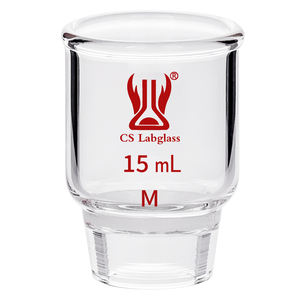 Cristalería <span class=keywords><strong>de</strong></span> Laboratorio <span class=keywords><strong>de</strong></span> Química CS Labglass, Crisol <span class=keywords><strong>de</strong></span> Vidrio <span class=keywords><strong>de</strong></span> Borosilicato Resistente a Altas Temperaturas con Disco Fritado - Product Image 1