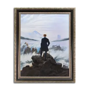 Wanderer über dem Nebel meer von Caspar David Friedrich Handgemalte Wand kunst Leinwandbilder