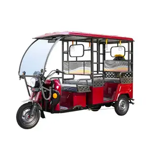 Tricycle électrique Tuktuk 100AH 900W ouvert pousse-pousse à trois roues E Texi pour passagers avec tension 48v