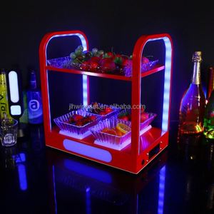 Nueva bandeja de servicio de Metal con iluminación LED personalizada para restaurante, Hotel, eventos, boda, fiesta, bar, salón, Club nocturno - Product Image 6