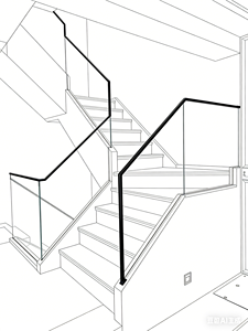 Sistema di Ringhiere Hdsafe, Design a Montaggio su Parete o Pavimento, Base a Canale, Ringhiera <span class=keywords><strong>in</strong></span> <span class=keywords><strong>Vetro</strong></span> per Veranda, Hotel, Ufficio - Product Image 2