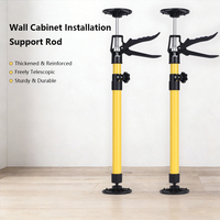 Support de fixation mural robuste pour armoire industrielle, tige télescopique réglable, base antidérapante, installation sécurisée des étagères