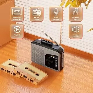 Reproductor de Casetes Portátil Retro con Radio AM/FM y Altavoz, Convertidor de MP3, Funciona con Batería, Cuerpo de Plástico, USB - Product Image 2