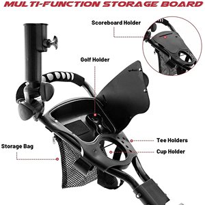 Vente chaude Portable Noir Trois Roues En Alliage D'aluminium Chariot De Golf Pliable 3 Roues Golf Poussoir pour Sports De Golf En Plein Air - Product Image 3