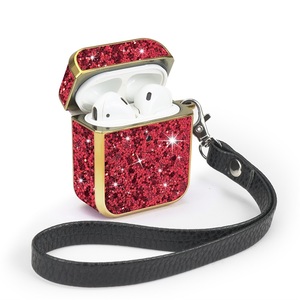 ใหม่ Glitter Bling Air Pods 1/2เคสพร้อมตะขอพวงกุญแจเพชร<span class=keywords><strong>ด</strong></span>ีไซน์สุดหรูสำหรับ Apple Airpods 1 2 - Product Image 1