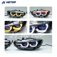 Phare HETOP F32 2012-2022 Bicolore Série 4 M3 F80 M4 F82 Personnalisation Spéciale Amélioration Quatre Proches Huit Lointains LED Uniques pour BMW