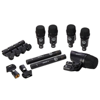Ensemble de microphones de batterie sept pièces pour performance scénique, micros à condensateur professionnels pour enregistrement d'ensembles