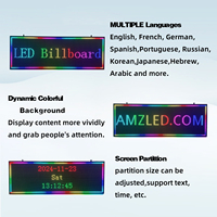 Tablero de señal de mensaje móvil programable de texto LED RGB 960*320mm con pantalla de desplazamiento P5 para exteriores