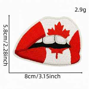 Patchs brodés thermocollants en feutre non tissé écologique, motifs Élan et Castor, pour la Fête Nationale du 1er juillet, pour chapeaux - Product Image 4