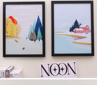 Marcos de Fotos Modernos y Ecológicos de Madera con Impresión UV, de Doble Uso, para Exhibición en Pared o Mesa, para Fotos Familiares y Obras de Arte