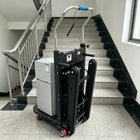 Chariot à main électrique pliable à quatre roues en métal pour monter les escaliers, avec option OEM