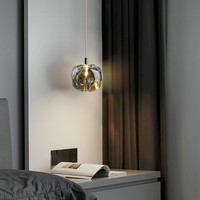 Lustre suspendu ovale BGST à tête unique, design moderne et luxueux, créatif, en verre, pour escaliers