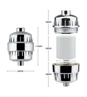 Pommeau de douche filtre cartouche de remplacement soins de la peau KDF supprimer les bactéries chlore salle de bain robinet robinet pommeau de douche purificateur d'eau