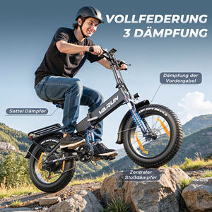 Vélo électrique pliable à pneus larges de 20 pouces en stock dans l'UE, 250W 48V 13Ah, autonomie de 120 km, double suspension, Shimano 7 vitesses, tout-terrain, 3-7 jours - Product Image 5