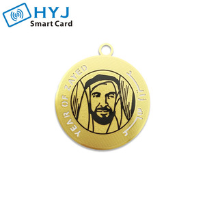 Ornement en métal plaqué <span class=keywords><strong>or</strong></span> en acier inoxydable de conception personnalisée, étiquette en métal, souvenir, cadeau - Product Image 1