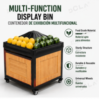DOLADISPLAY Modulaire Fruit- en Groentebakken Supermarkt Kruidenierswinkel Fruit- en Groentepresentatiebakken Houten Bakken