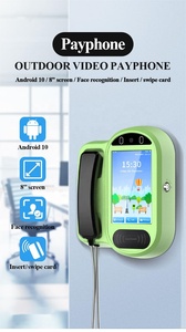 Android 10 Camera Color Screen 4G Video <strong>Phone</strong> School <strong>Jail</strong> RJ45 Port Facial Recognition Swipe SIM Card Outdoor Public Payphone - Product Image 2