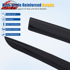 Pare-soleil de fenêtre à profil bas pour BMW F48 X1 16-22, à coller, déflecteurs de pluie - Product Image 5