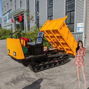 Mini cargador volquete de autocarga de oruga pequeña de 1 tonelada y 2 toneladas con grúa de elevación - Product Image 3