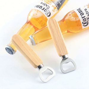 Ouvre-bouteille en acier inoxydable en gros avec manche en bois, cadeaux promotionnels personnalisés, impression de logo en sérigraphie - Product Image 5