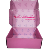 Boîte de papier ondulé d'expédition d'impression de logo personnalisé avancé pour l'expédition express de cadeau de crème de visage avec la stratification mate de gaufrage