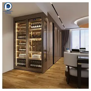 Prima 최고의 현대 벽 캐비닛 홈 단단한 나무 유리 와인 캐비닛 디스플레이 와인 저장고
