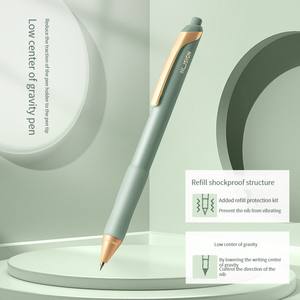 ปากกาเจล Deli NS666 ปากกาทรงต่ำ น้ำหนักถ่วงศูนย์กลางต่ำ ด้ามจับโลหะ ให้ความรู้สึกถ่วงน้ำหนัก ปากกาลูกลื่นสีดำ คุณภาพสูง - Product Image 2