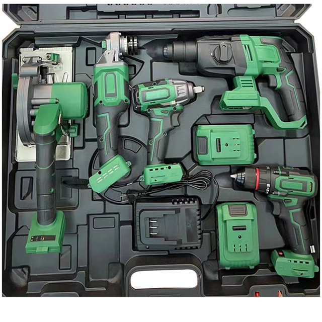 Hebei OEM Hot Selling and High-Quality Battery Powered Drill Cordless Brushless Drill Power Tool Set