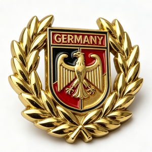 Germany Eagle Emblem <b>Badge</b> Gold Plated Zinc Alloy Hard Enamel Souvenir Patriotic Rectangle Shape - Product Image 5