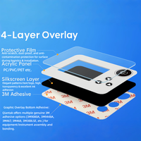 Panel Frontal de Acrílico Personalizado para Controlador de Temperatura, Botones Táctiles en Relieve, Recorte CNC de Precisión, Superposición Gráfica, Lexan PMMA