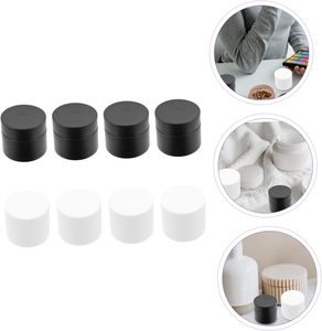 Juego de Botellas y Frascos para Cosméticos, Frascos de Plástico PP de Doble Pared Mate en Negro, Blanco, Azul y Rosa para Crema - Product Image 4
