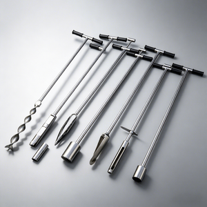 Sonde de sol ultra-résistante, portable et légère, antirouille, avec poignée en T pour l'aération et l'échantillonnage du sol des pelouses - Product Image 1