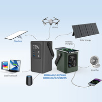 Banco de Energía Solar Portátil de 100W PD 65W 60000mAh, Estación de Carga Rápida DC 12-28V para Laptop, Dron, Dispositivos Inalámbricos, Directo de Fábrica